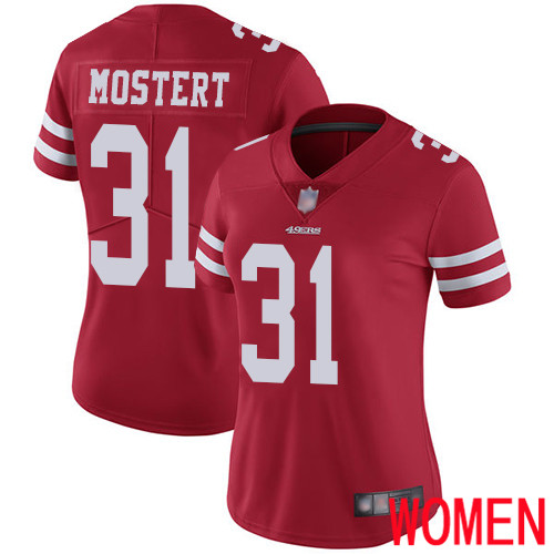 San Francisco 49ers Limited Red Women Raheem Mostert Home NFL Jersey #31 Vapor Untouchable